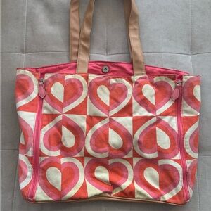 Stylish Pink and Tan Tote Bag